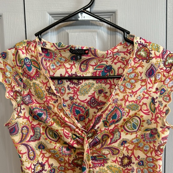 Hot Kiss Brand Boho style top. Size S. Bin 8 - Picture 5 of 6